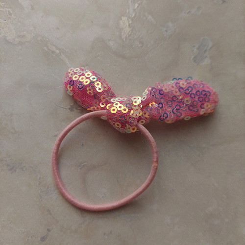 Children's hair ties with bow designs like new, set of two