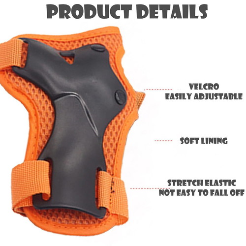 Children's Protective Gear Set 6 Pieces Orange, New