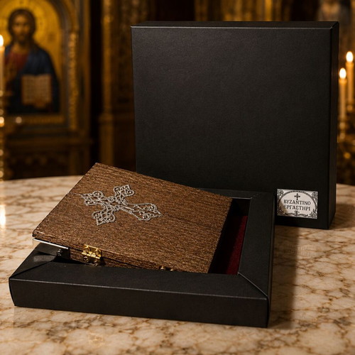 Handmade Christ Pantokrator Icon with Gift Box