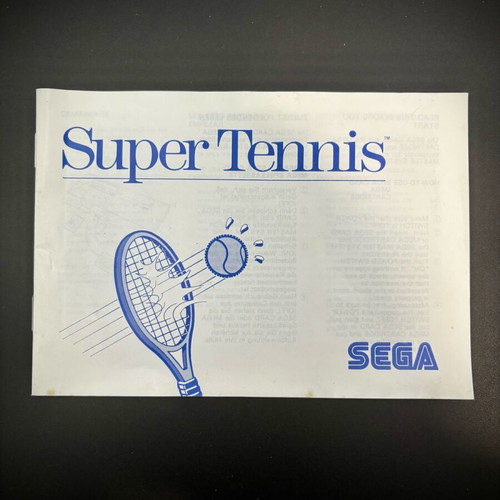 Super Tennis Sega Mark III / Master System like new, complete set