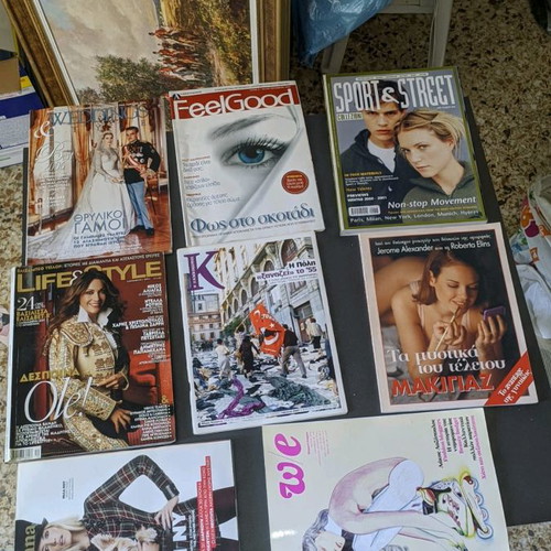 Various magazines all together