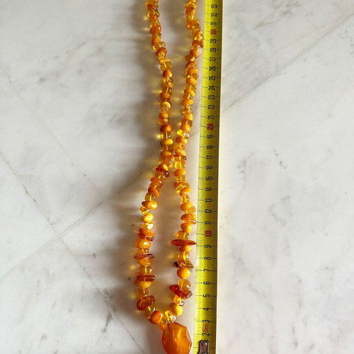 Vintage Baltic amber necklace with pendant like new