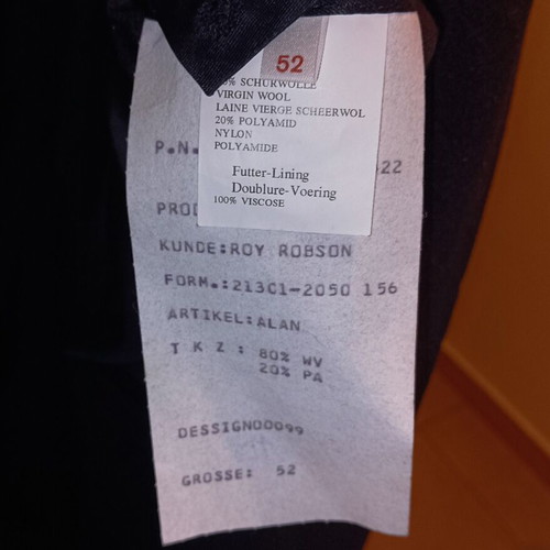 Roy Robson men's coat black, size 52, like new