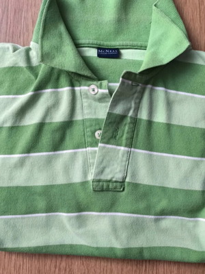 McNeal Polo Shirt XL green striped like new