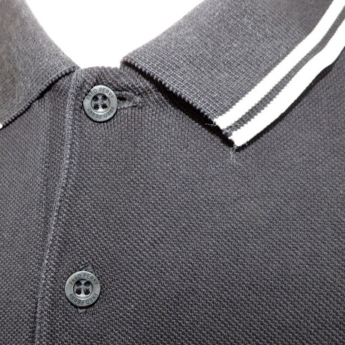 Fred Perry men's black long sleeve polo shirt XL