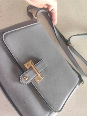 Carpisa shoulder bag like new, gray and blue