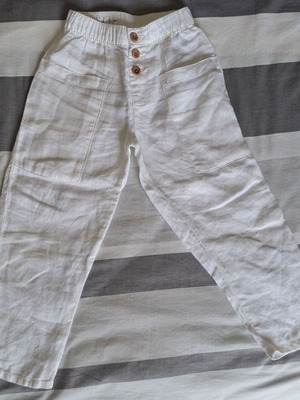 Λινό παιδικό παντελόνι Zara kids λευκό 6 ετών σαν καινούργιο