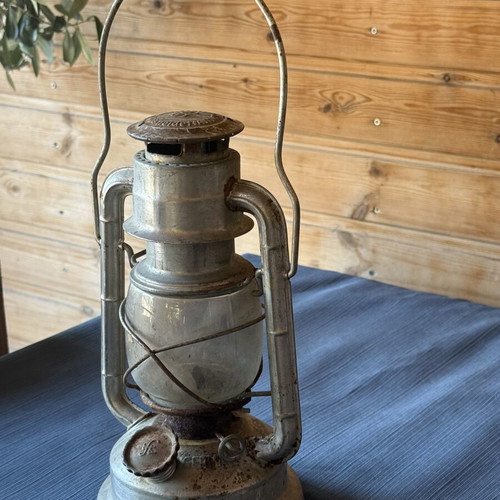 Antique oil lamp used
