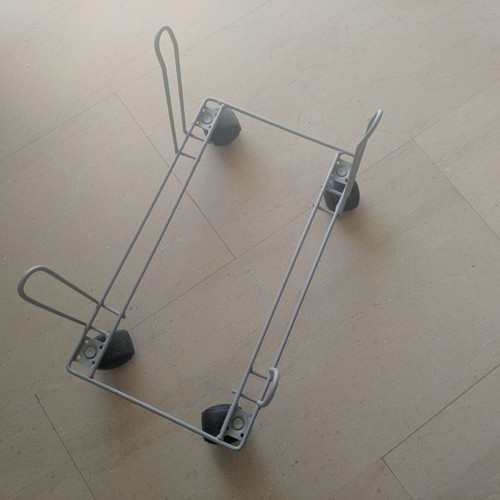 Metal computer tower stand like new with wheels