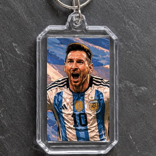 Acrylic keychain inspired by Lionel Messi 2026 World Cup moments new