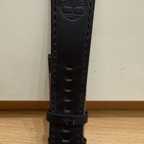 Timberland watch strap new, genuine leather, 24 mm, black