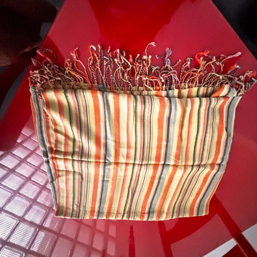 Striped tablecloth, 2.60x0.95 m, colorful