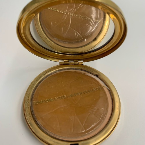 Estee Lauder Tom Ford Collection The Face Refillable Powder Compact used - Amber Nude