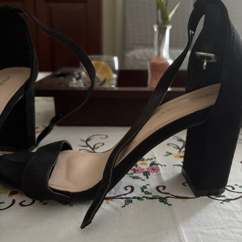 Black sandals size 39 used