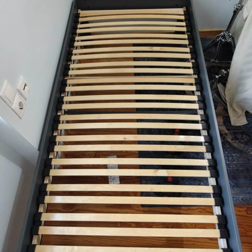 Deluxe Pakoworld Pocket Spring mattress 90x200 cm with KILDEN frame and HEMSIL FIX base