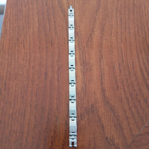 Men's stainless steel bracelet used with secure clasp