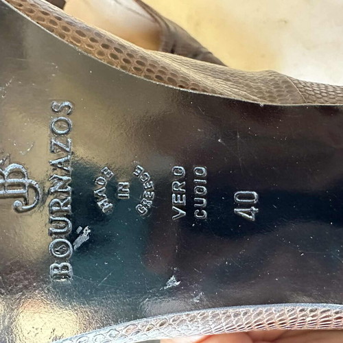 J. Bournazos leather pumps with snake pattern like new