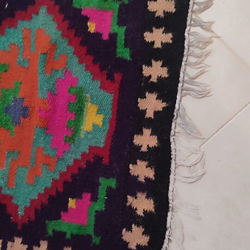Handwoven Wool Loom Textile New 2.20x0.55 from Arnaia Chalkidiki