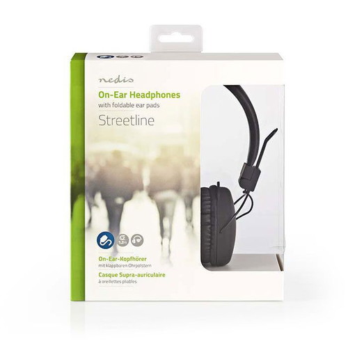 Nedis HPWD1100BK On-ear Headphones with 1.20m Cable in Black