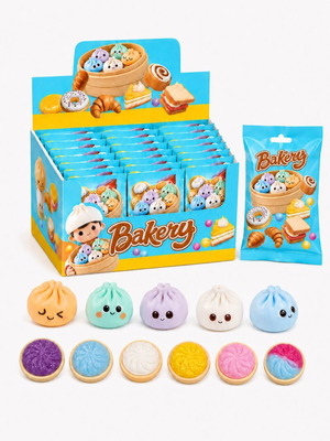 Squishy bakery bag with random designs, like new, 1 piece