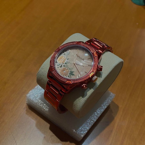 Ferendi women's watch new red with floral dial