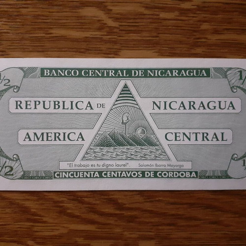 Nicaragua 1/2 Cordoba 50 Centavos banknote new