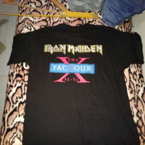 Iron Maiden The X Factor Tour 95-96 short sleeve shirt used, size L