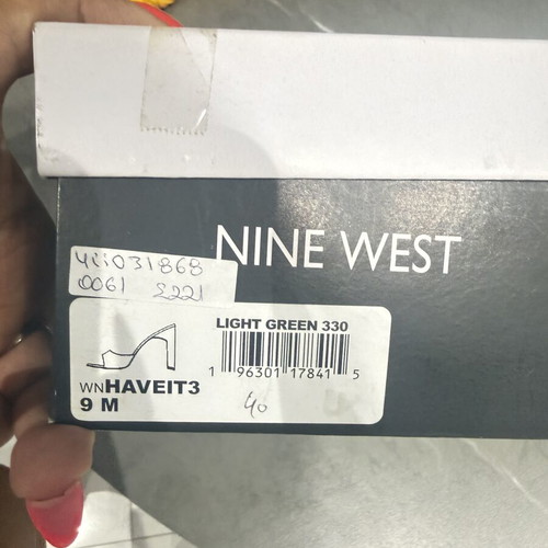 Nine West mules size 41 like new, green
