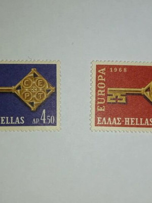 Σειρά γραμματοσήμων 1968 για την Ευρωπαϊκή Ένωση ασφράγιστη, καινούργια