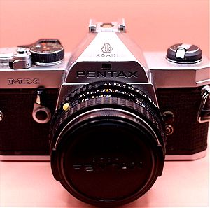 Pentax MX SLR 35mm Film Camera + Pentax 50mm f1.8 lens + zoom lens + m42 adapter
