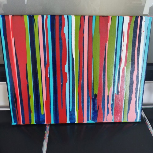 Striped original painting 30x40 on canvas new