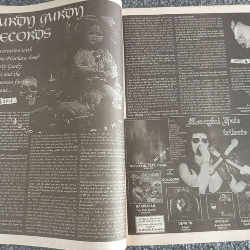Wormgear #7 fanzine 1998 like new, metal music