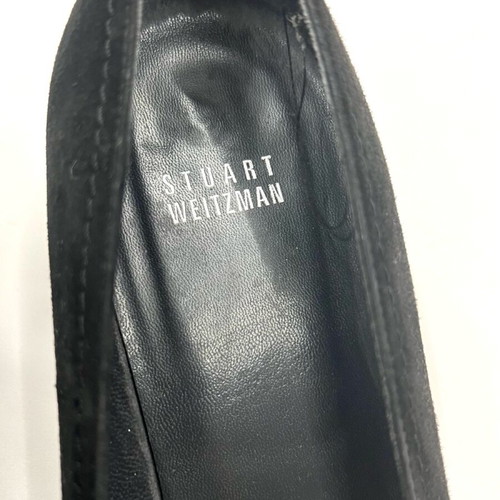 Stuart Weitzman black suede mid heels used