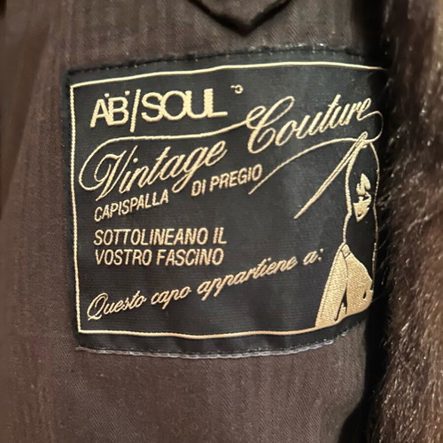 Vintage synthetic Italian fur bolero size 46 like new, brown, AB/SOUL