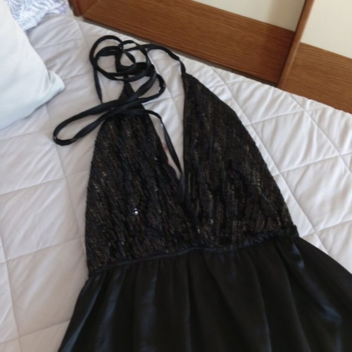 Dress black long like new, size M 38 10