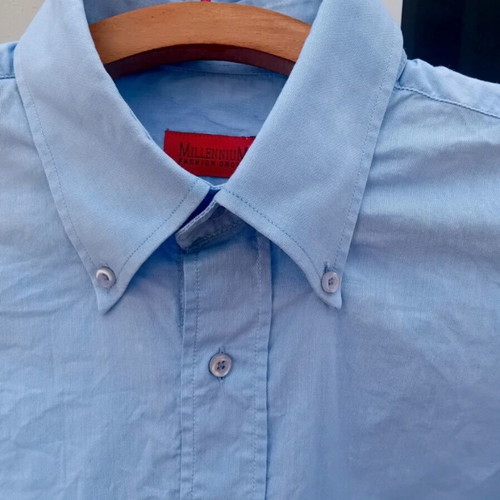 Cotton turquoise dress shirt like new, size L