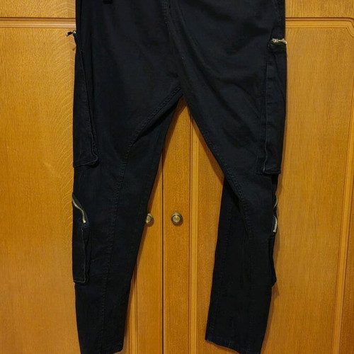 La Haine black pants large slim fit elastic like new