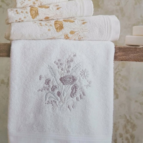Towel set of 3 pieces Rhythm in box, new, Sabine design