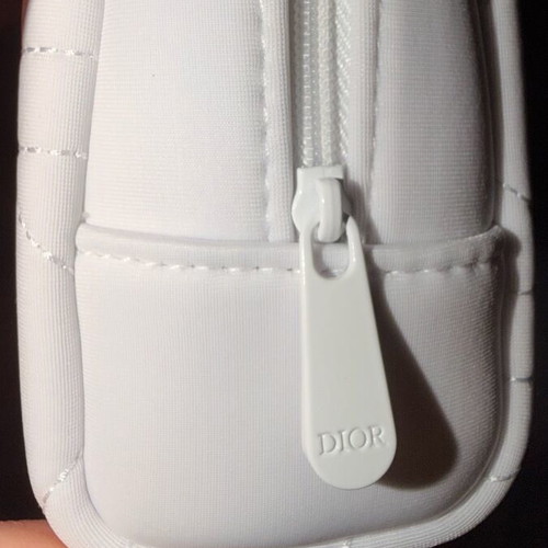 Dior white cosmetic pouch new with box