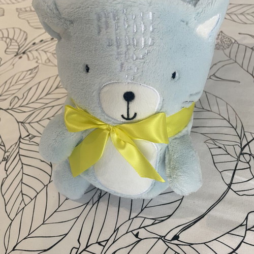 Kikkaboo teddy bear baby blanket 75x100cm new