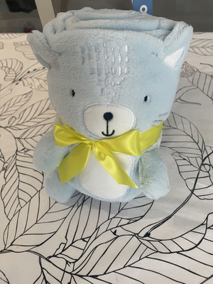 Kikkaboo teddy bear baby blanket 75x100cm new