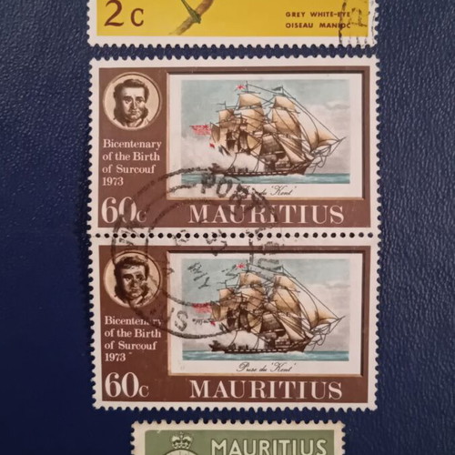 Mauritius Stamps used 1954-1965 with Grey White-eye, Robert Surcouf, Dodo