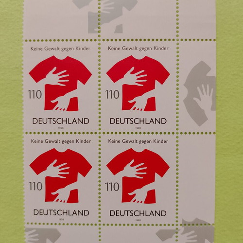 Germany 1998 first day cover stamp set, unopened block