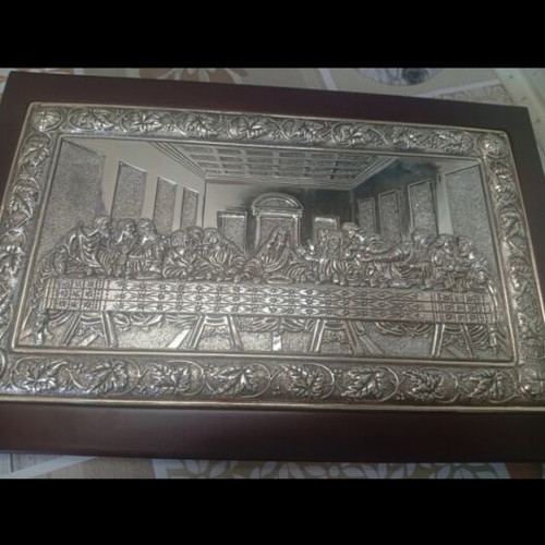 Silver icon The Last Supper, like new, 23x35 cm