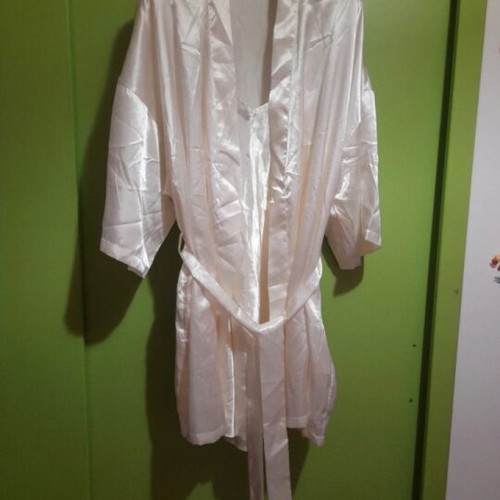 Satin bathrobe and nightgown like new
