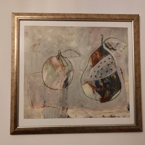 Abstract Style Artistic Print Like New, Framed 75x70 cm