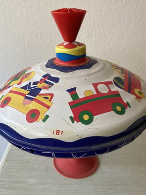 Παιχνίδι σβούρα LBZ μεταχειρισμένο, παλιό μεταλλικό, made in Germany