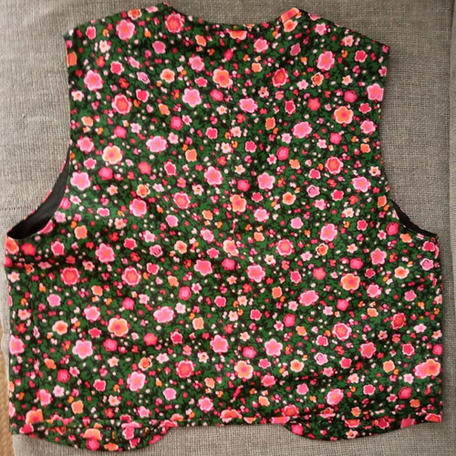 Handmade floral vintage women's vest like new, small