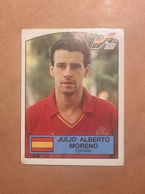 Panini Euro 88 Julio Alberto Moreno sticker used, España #139