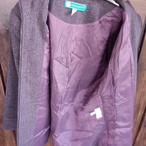 Leonard's jacket like new, purple-gray, size M/38, zipper and pockets